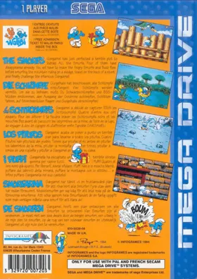 Smurfs, The (Europe) (En,Fr,De,Es,It) (Rev A) box cover back